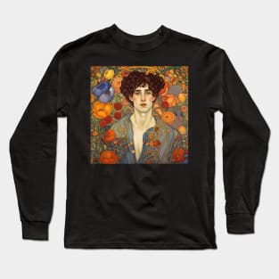 Handsome Boy Art Nouveau Style Long Sleeve T-Shirt